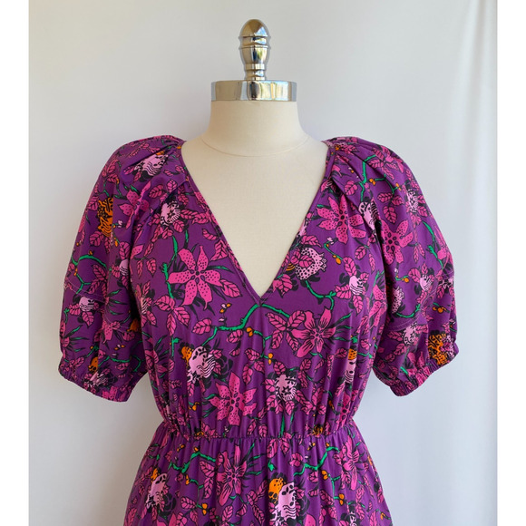 Derek Lam 10 Crosby Dallas Cotton Floral Nap Dress sz 10 - Picture 2 of 11